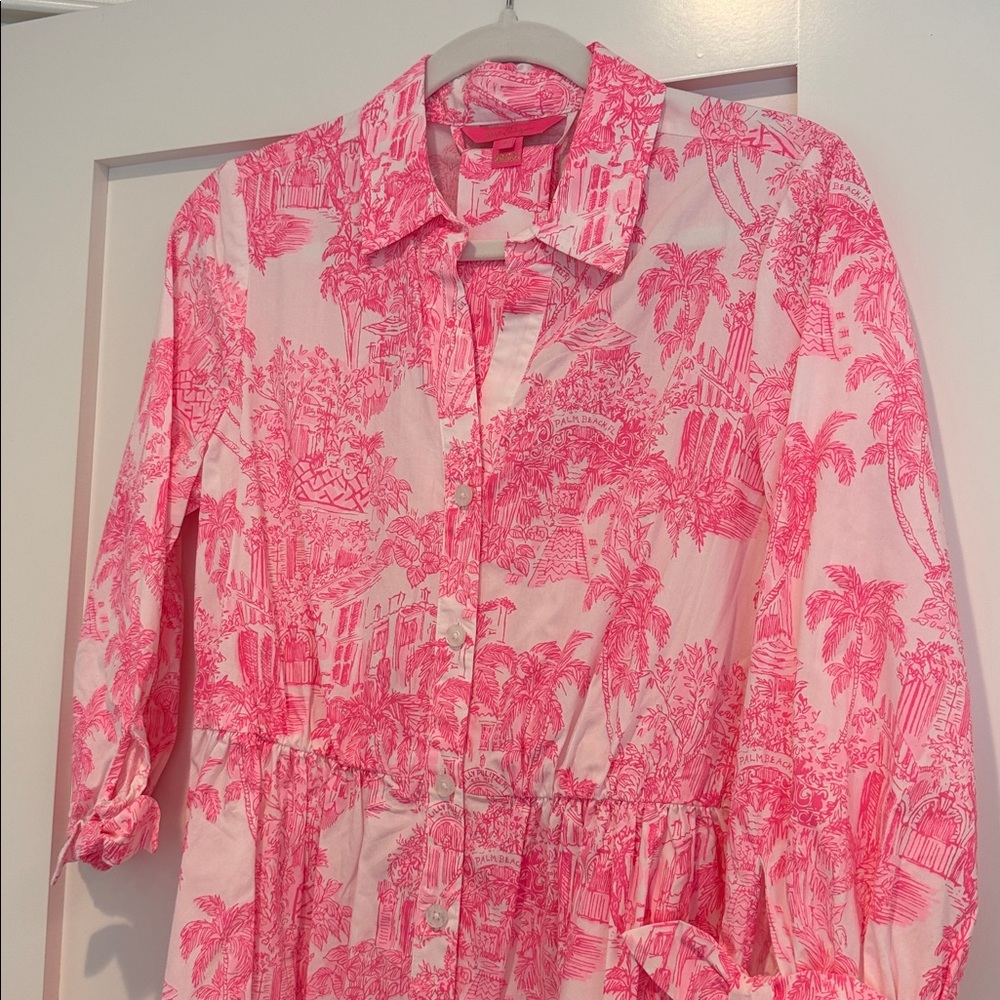 Lilly Pulitzer Vibrant Pink and White Dress